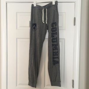 Columbia university jogger sweats